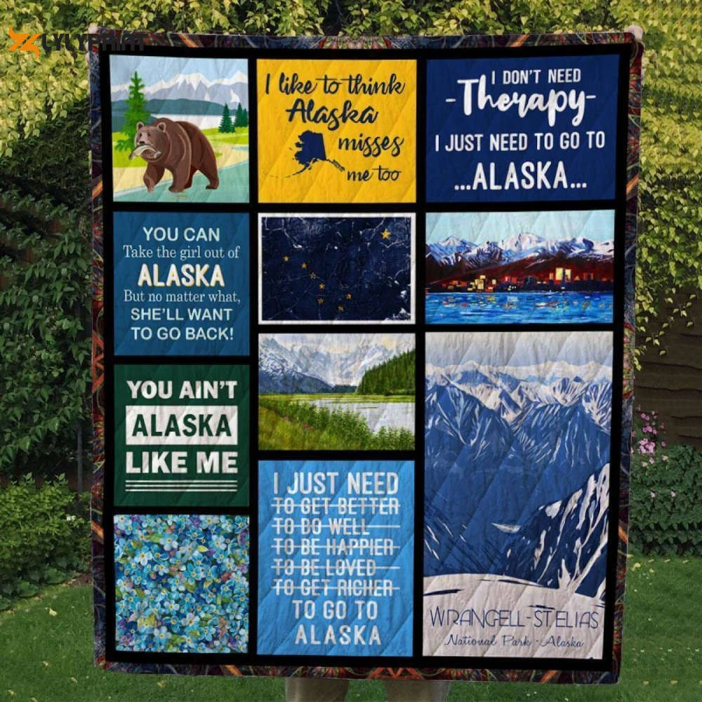 Alaska Customize Quilt Blanket For Fans Home Decor Gift ,  Soft Quilt, King Size, All Season Cozy Quilt QB0901