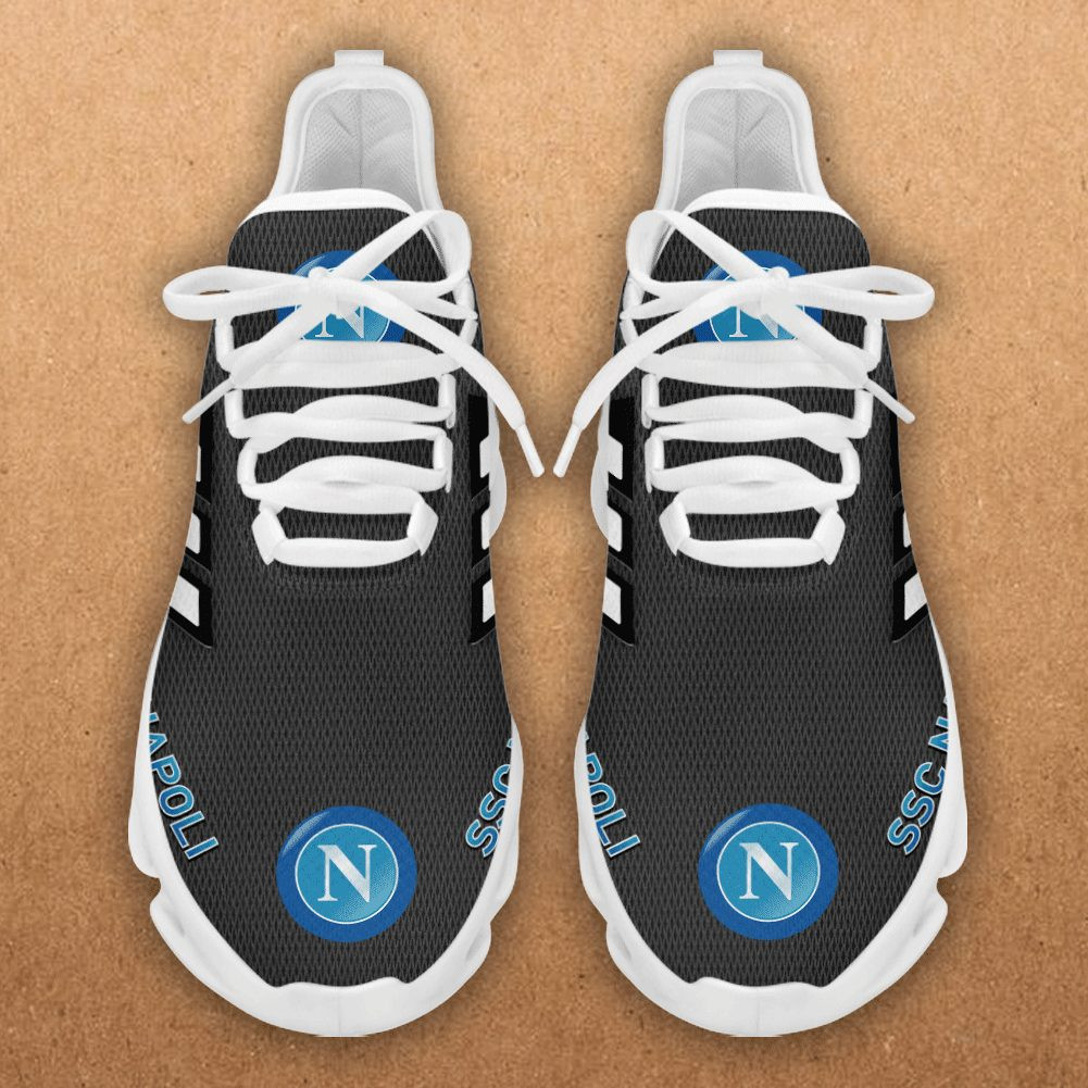 Custom SSC Napoli Black White Max Soul Shoes for Men and Women MS0601