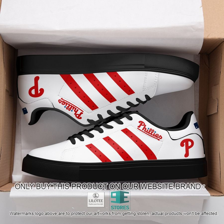 Custom MLB Philadelphia Phillies White Stan Smith Shoes , Trendy Style Sneakers ST0801