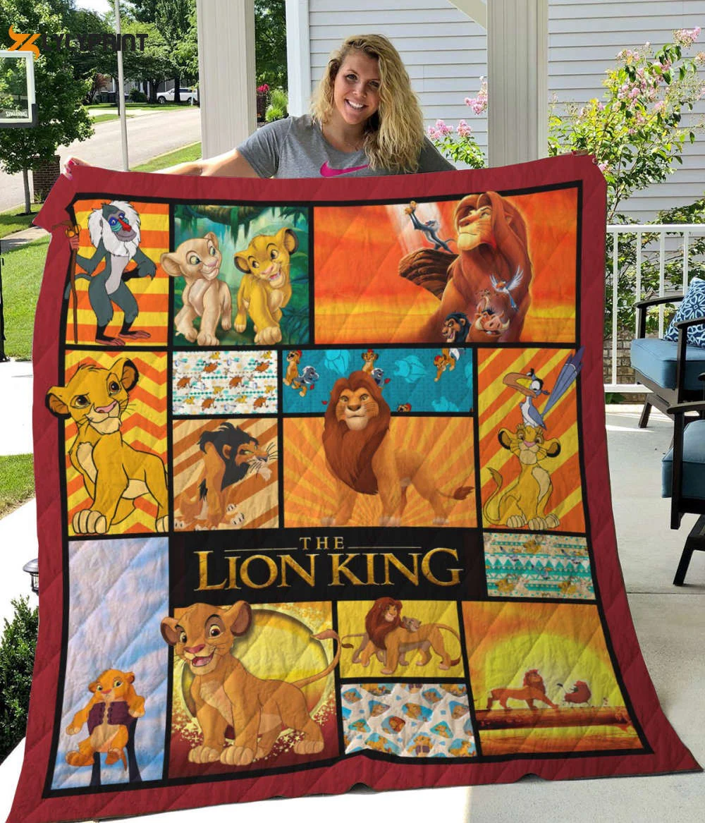 The Lion King Quilt Blanket For Fans Home Decor Gift , Soft Quilt, King Size, All Season Cozy Quilt QB0901