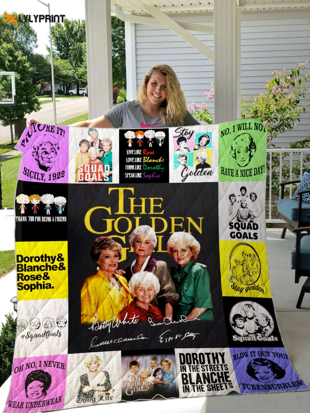 The Golden Girls 2 Quilt Blanket For Fans Home Decor Gift , Soft Quilt, King Size, All Season Cozy Quilt QB0901