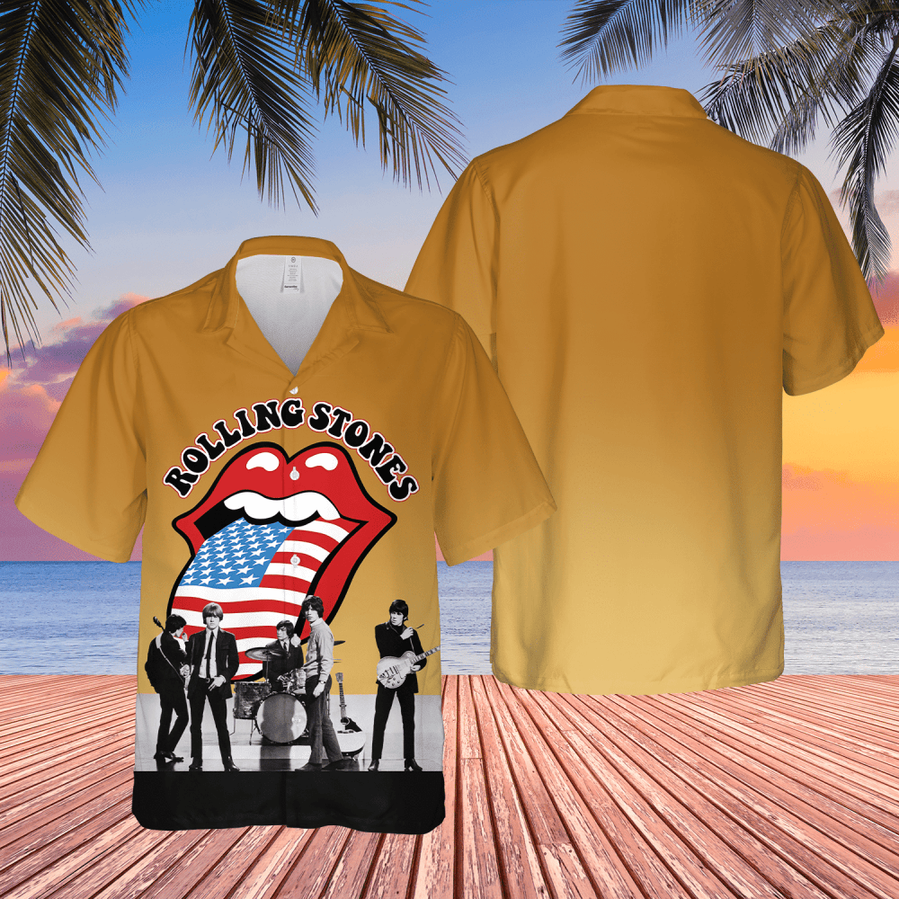 The Rolling Stones Rock Band 3D Hawaiian Shirt HW0601