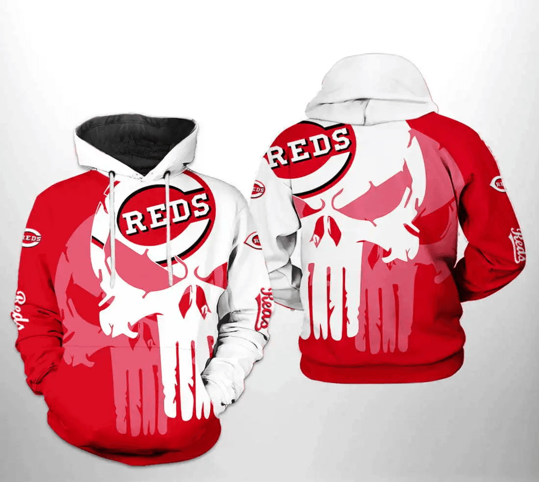 Cincinnati Reds 3D Skull Hoodie Stylish AOP Shirt for True Fans HZ0501