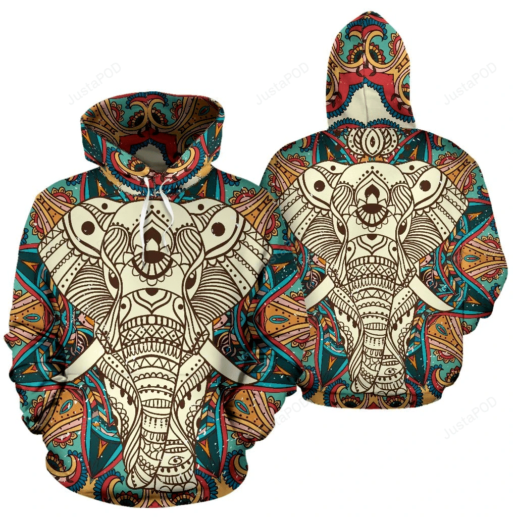 Elephant 3D All Over Printed Hoodie, Zip- Up Hoodie HZ0501