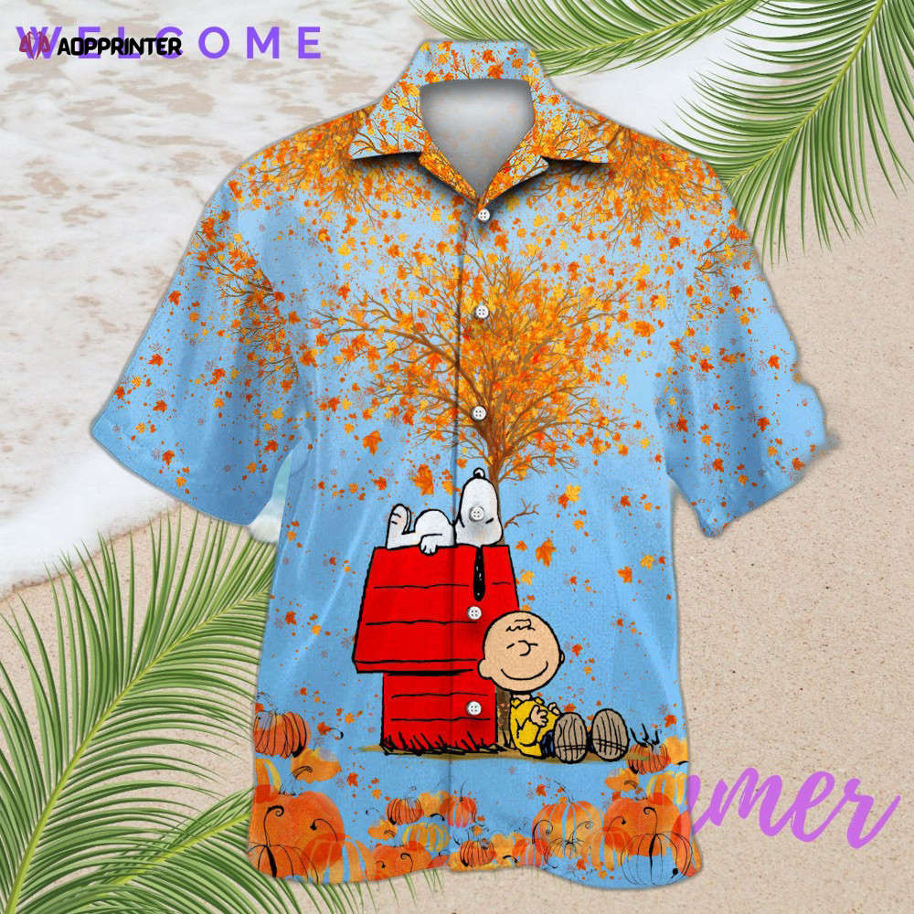 Snoopy 5 Blue Hawaiian Shirt Shorts Summer 2023 Hot HW0601