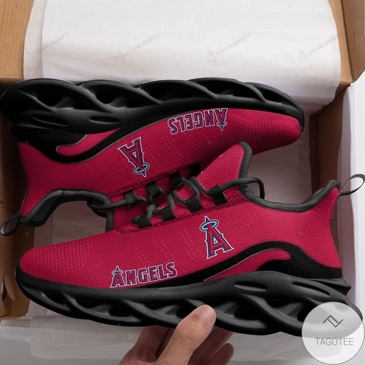 Custom MLB Los Angeles Angels Max Soul Shoes V2 Men Women MS0601