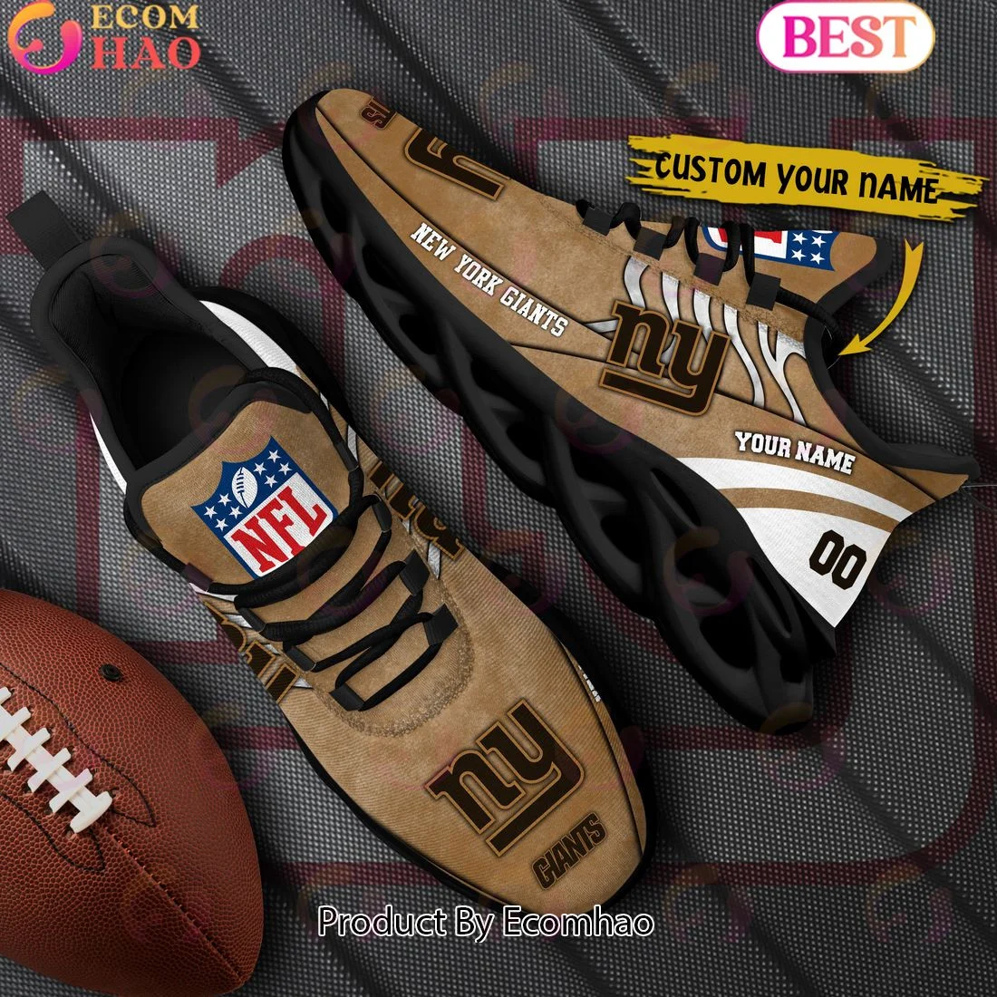Custom Name New York Giants X Salute to Service For Veterans Day Celebration Max Soul Shoes  Unisex sneakers MS0601