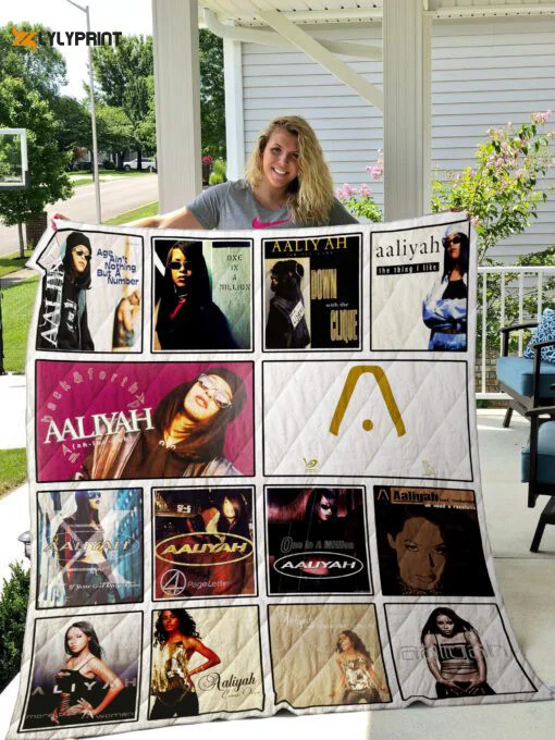 Aaliyah Quilt Blanket For Fans Home Decor Gift , Soft Quilt, King Size, All Season Cozy Quilt QB0901