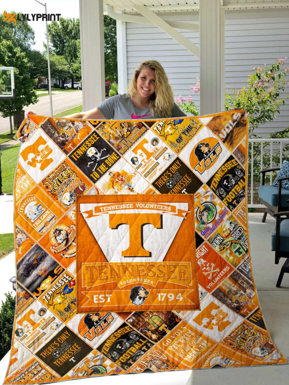 Tennessee Volunteers 1 Quilt Blanket For Fans Home Decor Gift , Soft Quilt, King Size, All Season Cozy Quilt QB0901