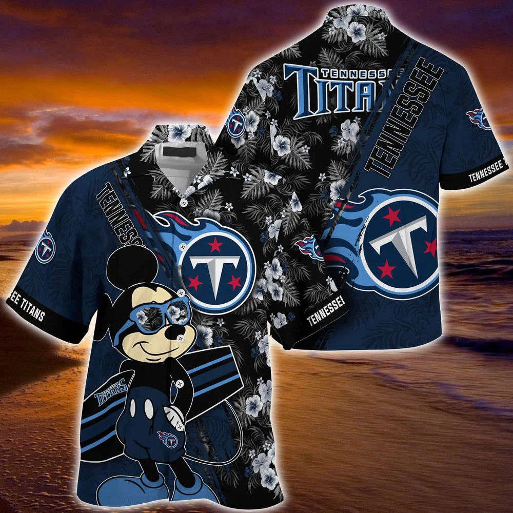 Tennessee Titans NFL-Summer Hawaii Shirt Mickey And Floral Pattern For Sports Fans HW0601