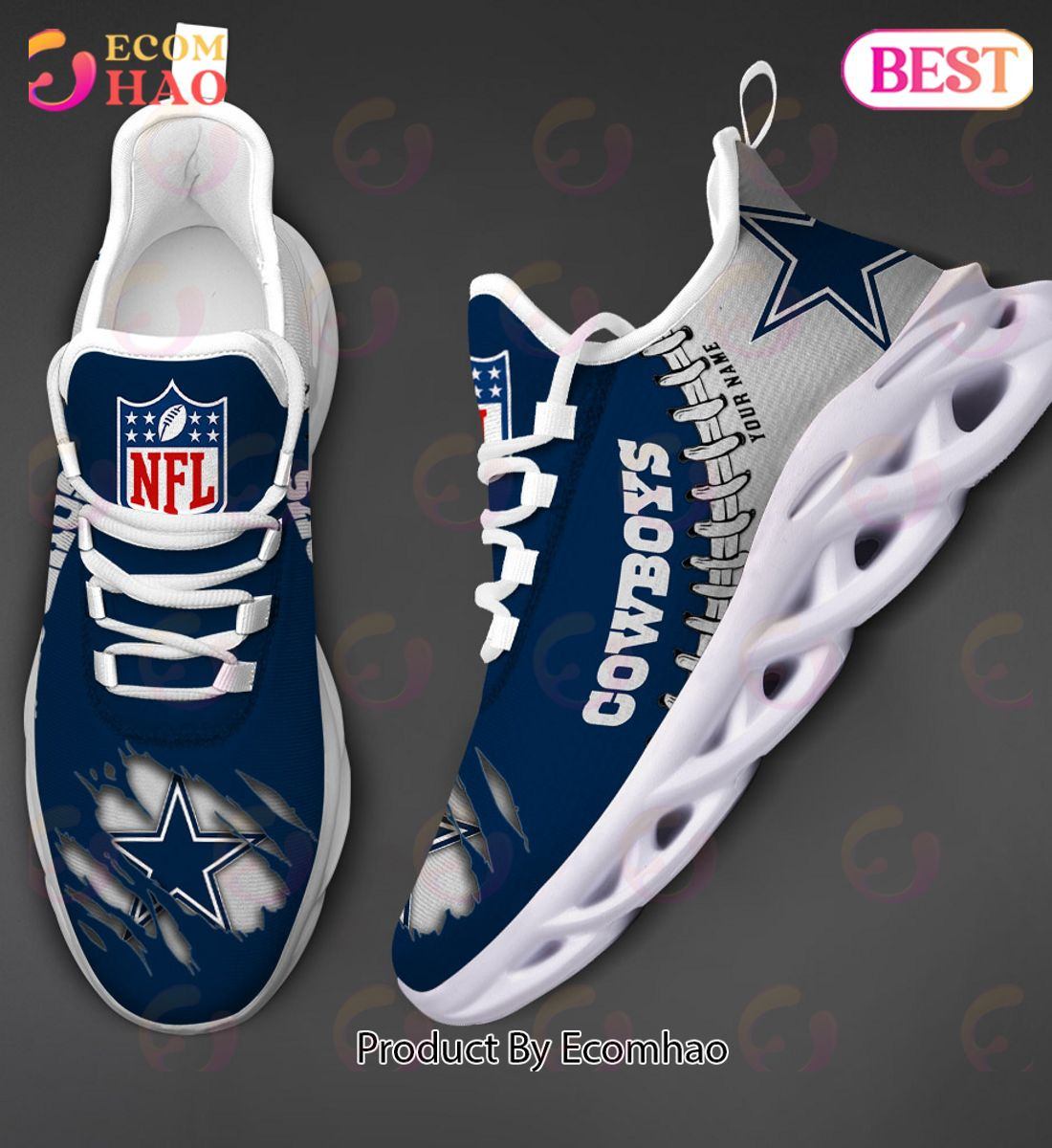 Dallas Cowboys Max Soul Shoes Custom Name  Unisex sneakers MS0601
