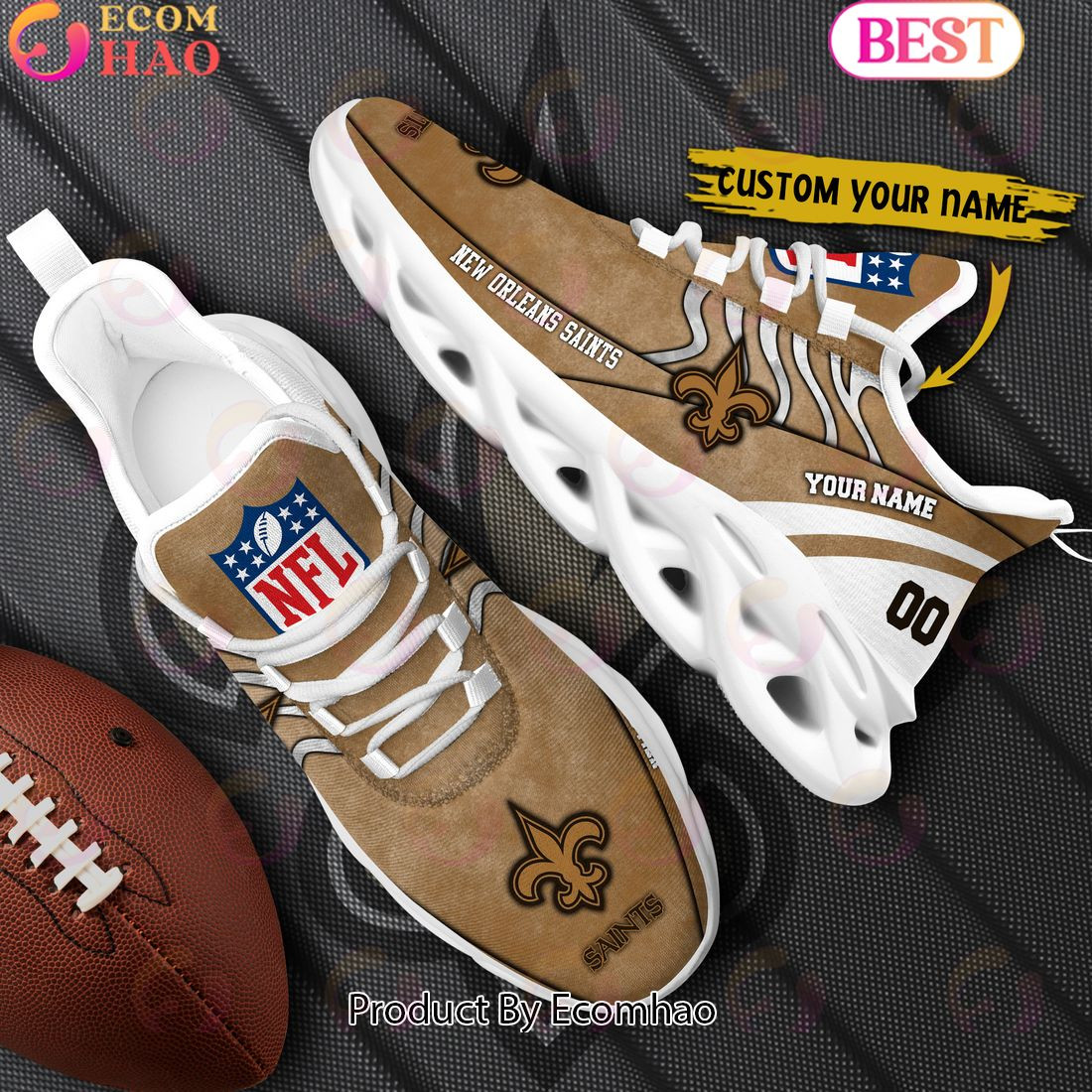 Custom Name New Orleans Saints X Salute to Service For Veterans Day Celebration Max Soul Shoes  Unisex sneakers MS0601